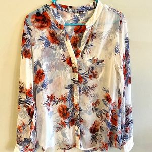 Sheer Floral Tunic